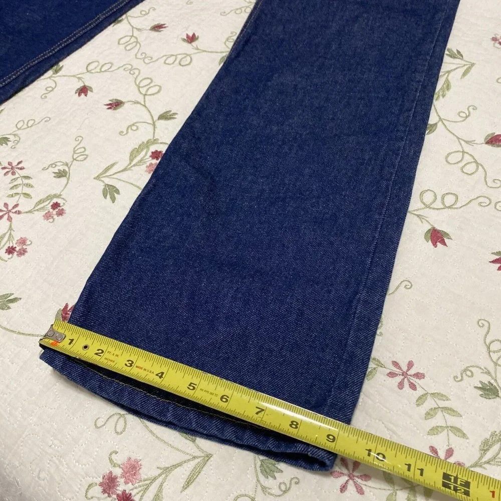 Levi's 517 Blue Jeans Dark Wash Size 38 x 36 Blue Made in USA Boot Cut Vintage